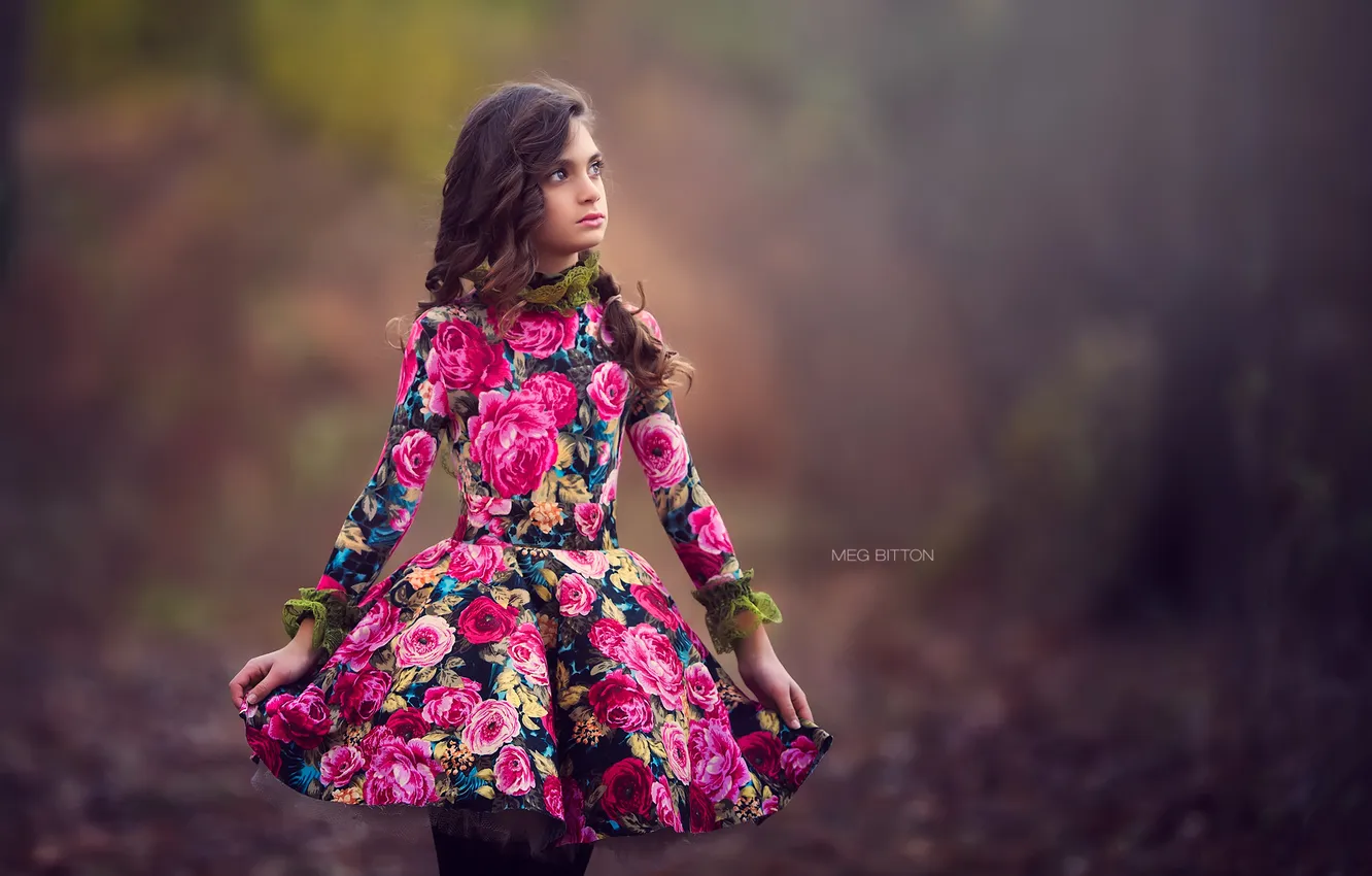 Фото обои настроение, портрет, девочка