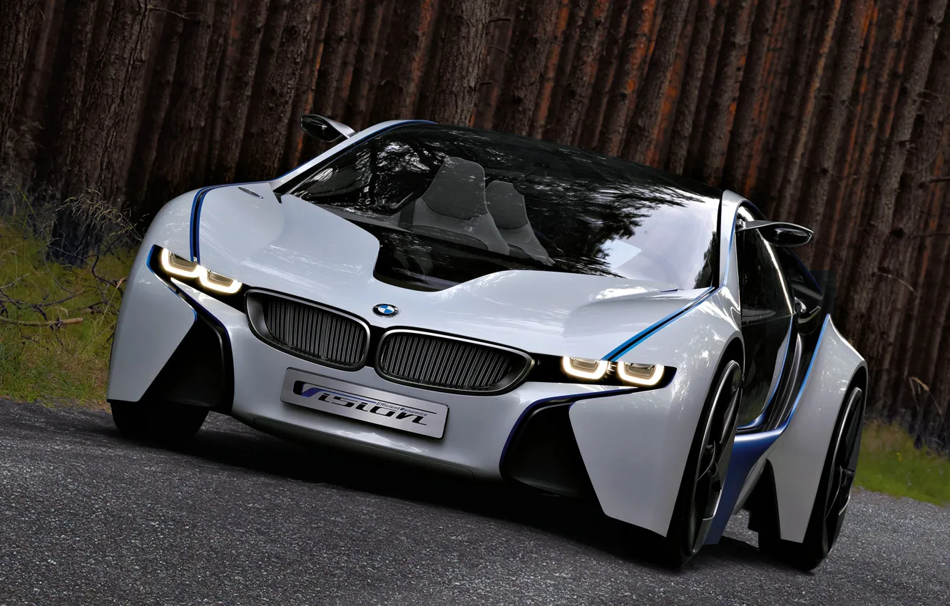Фото обои машина, Concept, бмв, BMW, концепт, Vision, передок, EfficientDynamics