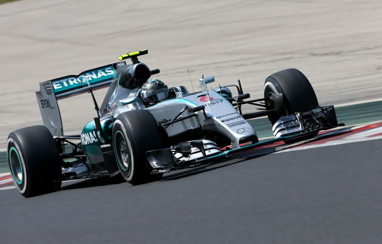 Фото обои Mercedes, AMG, Team, Передок, Nico Rosberg, W 06