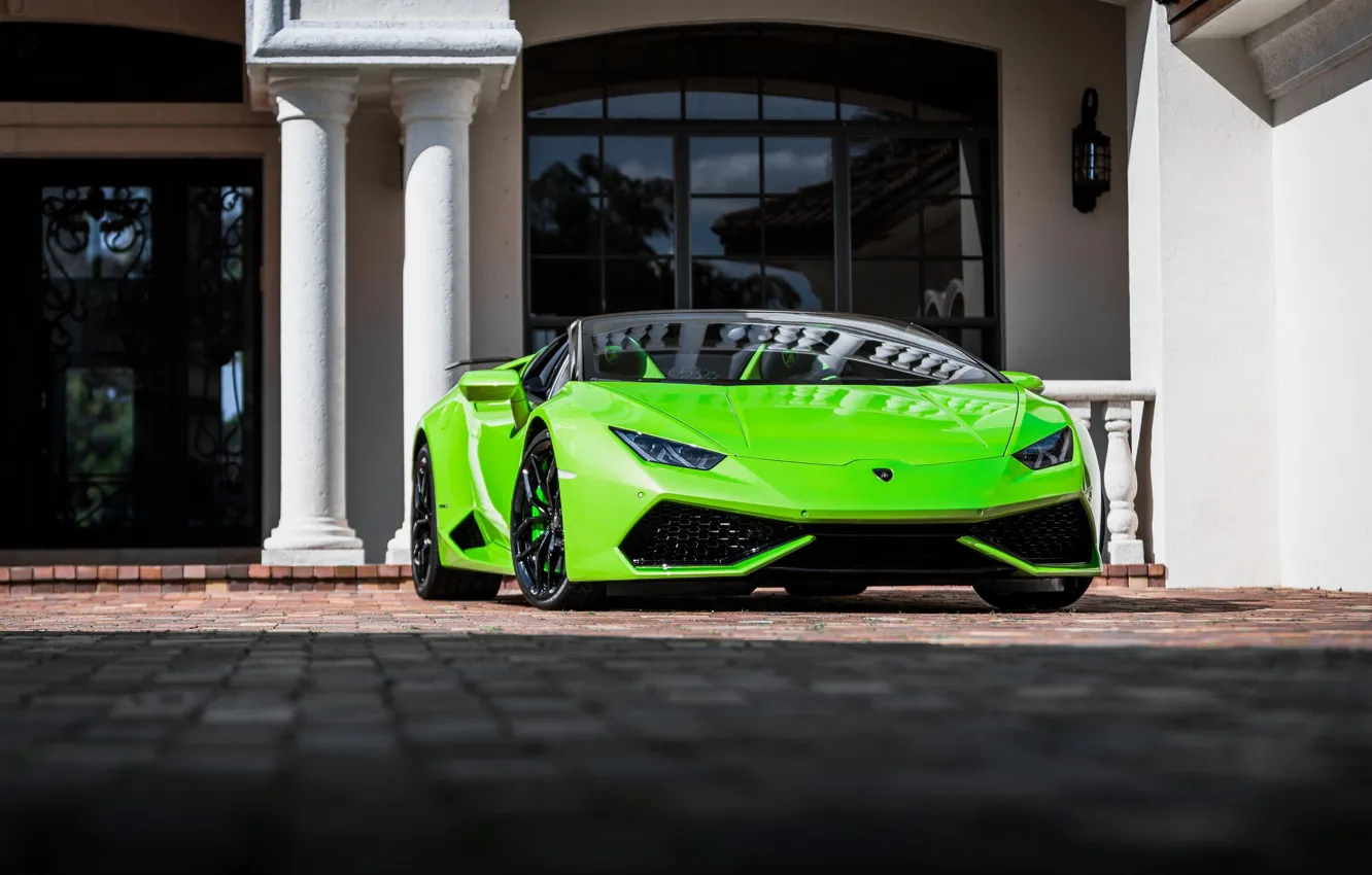 Фото обои Lamborghini, Green, Italia, VAG, Huracan