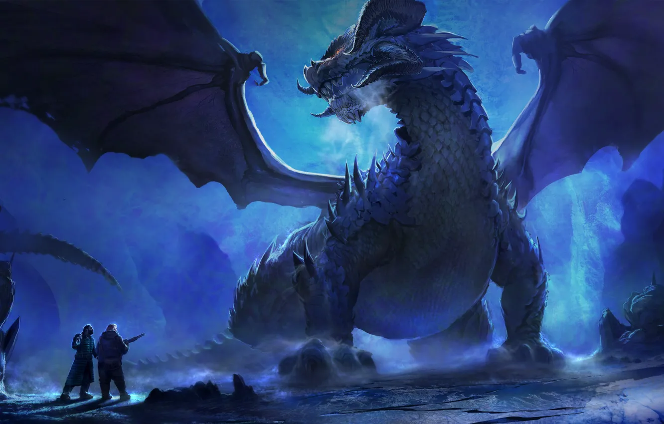 Фото обои дракон, чудовище, Salomon the Great, Alejandro Olmedo