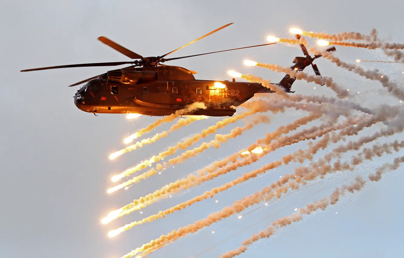 Фото обои вертолёт, военный, Sikorsky, транспортный, тяжёлый, CH-53, Sea Stallion