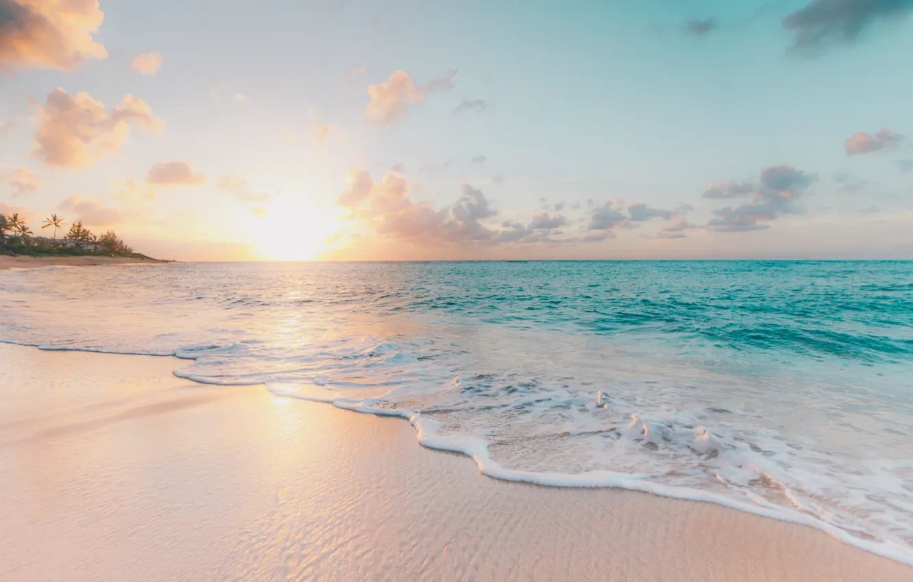 Фото обои песок, море, пляж, вода, солнце, природа, океан, побережье