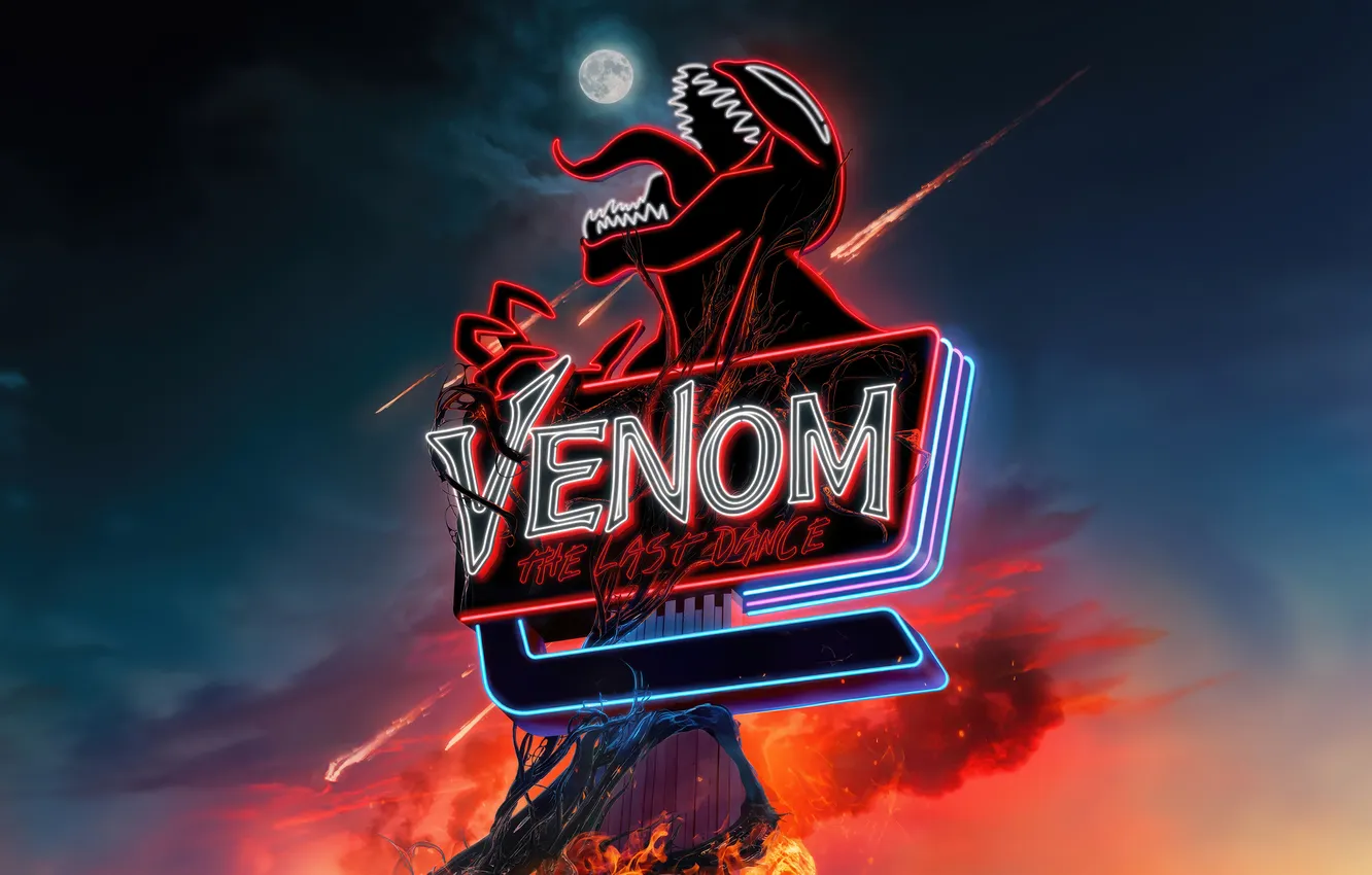 Фото обои баннер, Веном, Venom The Last Dance