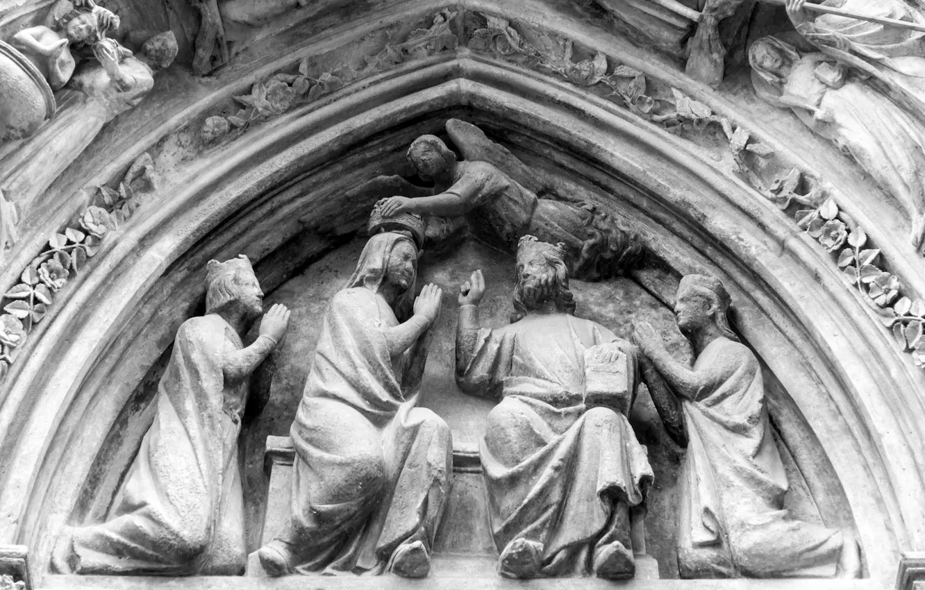 Фото обои grey, men, scene, glory, church, relief