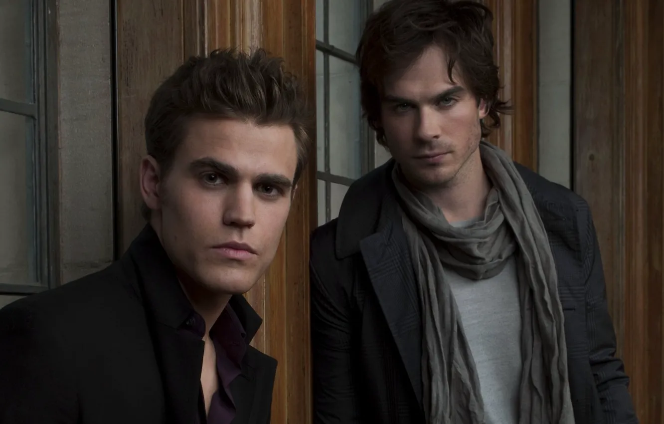 Фото обои сериалы, stefan, damon, the vampire diaries