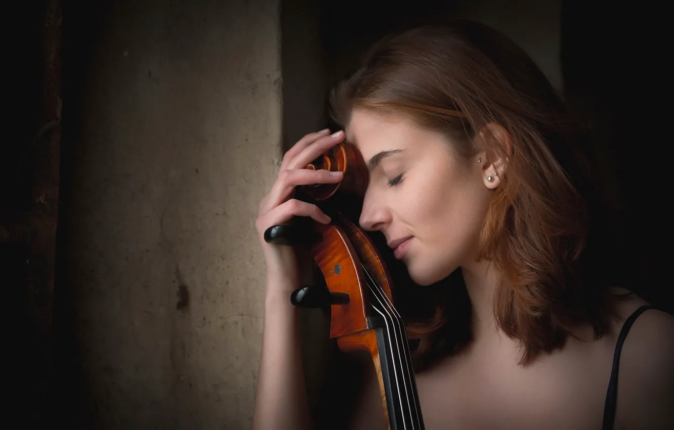 Фото обои виолончель, муза, Giada Gheri