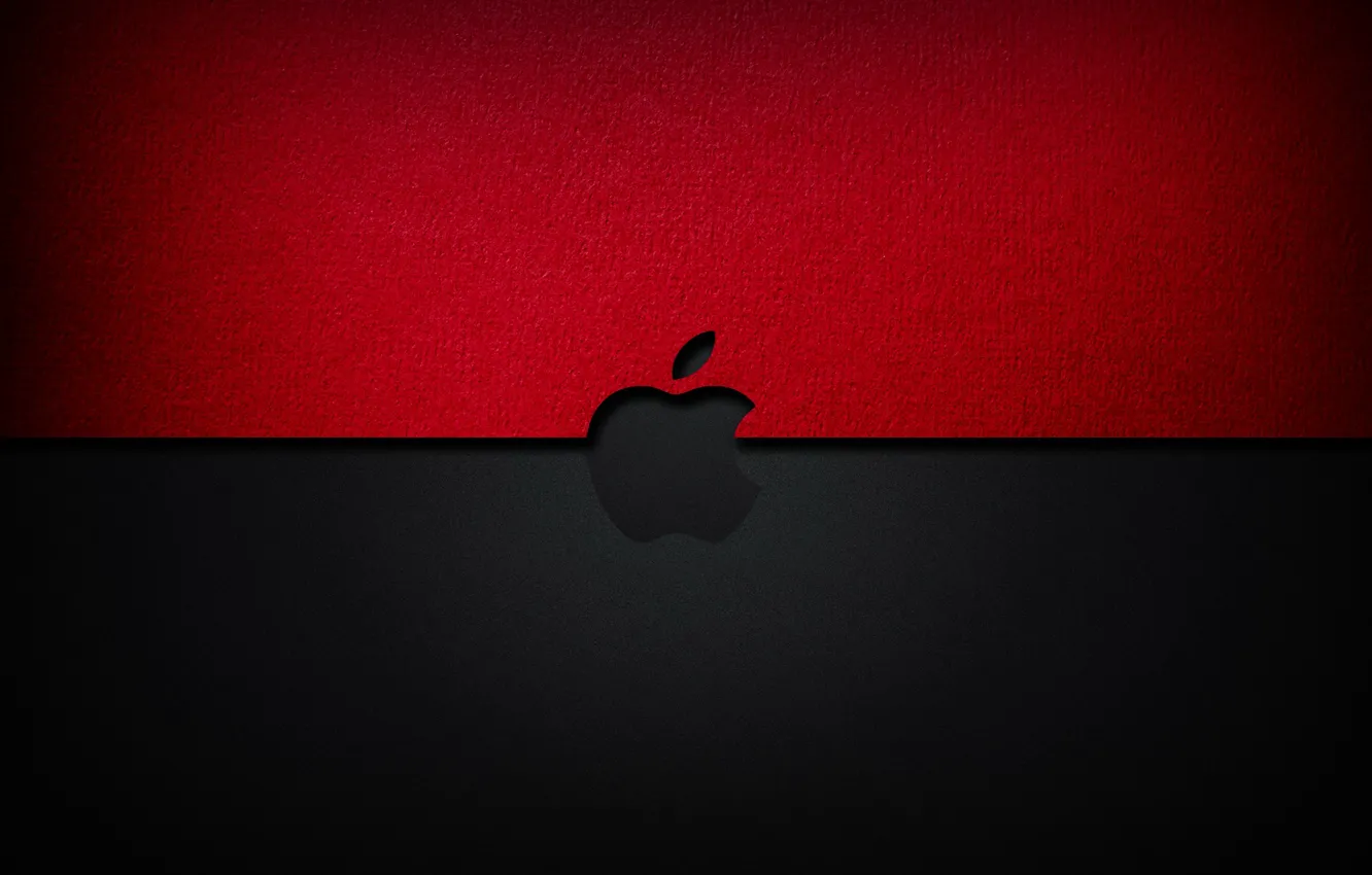 Фото обои фон, красное, Apple, яблоко, черное