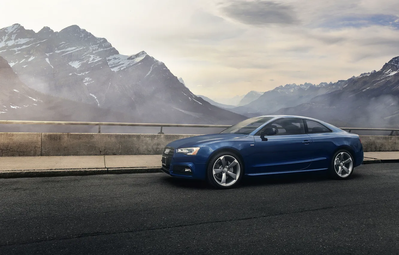 Фото обои Audi, Car, Sky, Blue, Landscape, Mountains, Sport, Travel