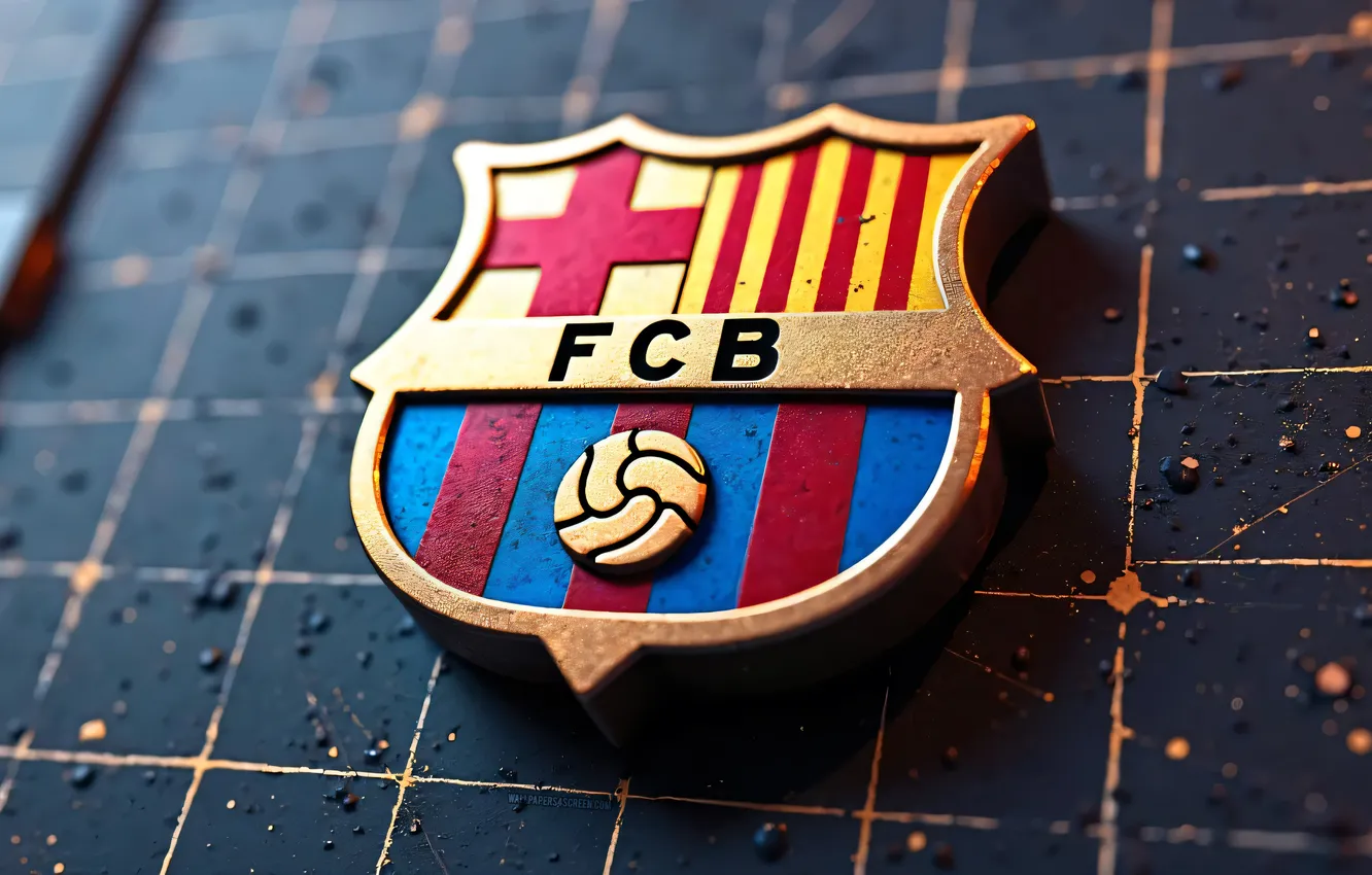 Фото обои Logo, Football, Barcelona, FCB, Soccer, FC Barcelona, Barca, La Liga