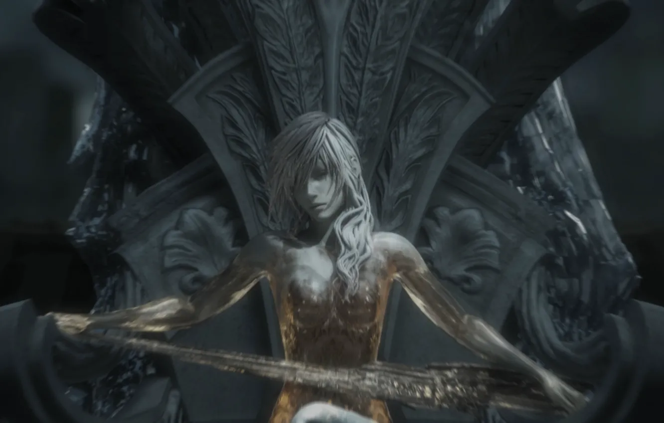 Фото обои молния, Final Fantasy, Lightning, трон, трансформация