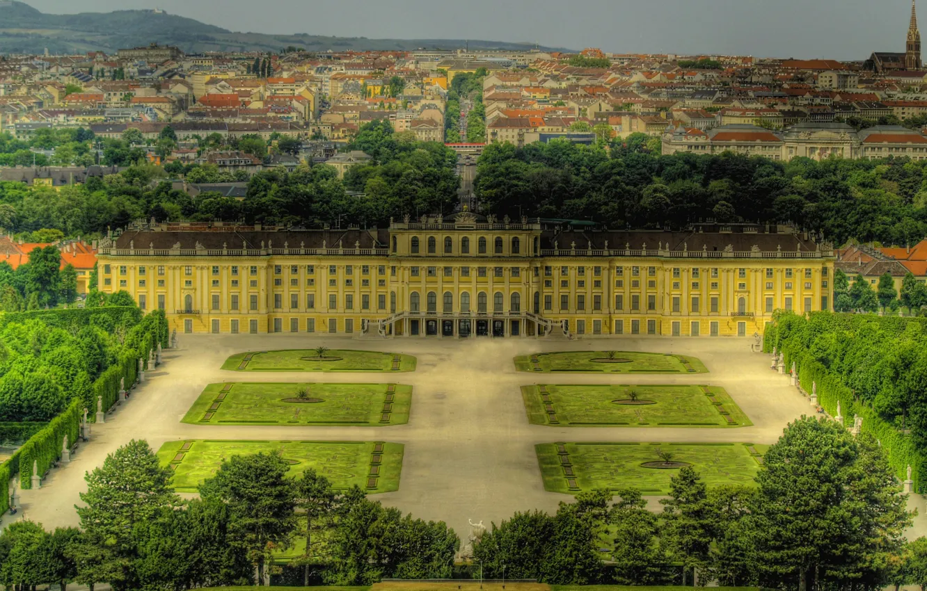 Фото обои город, дома, площадь