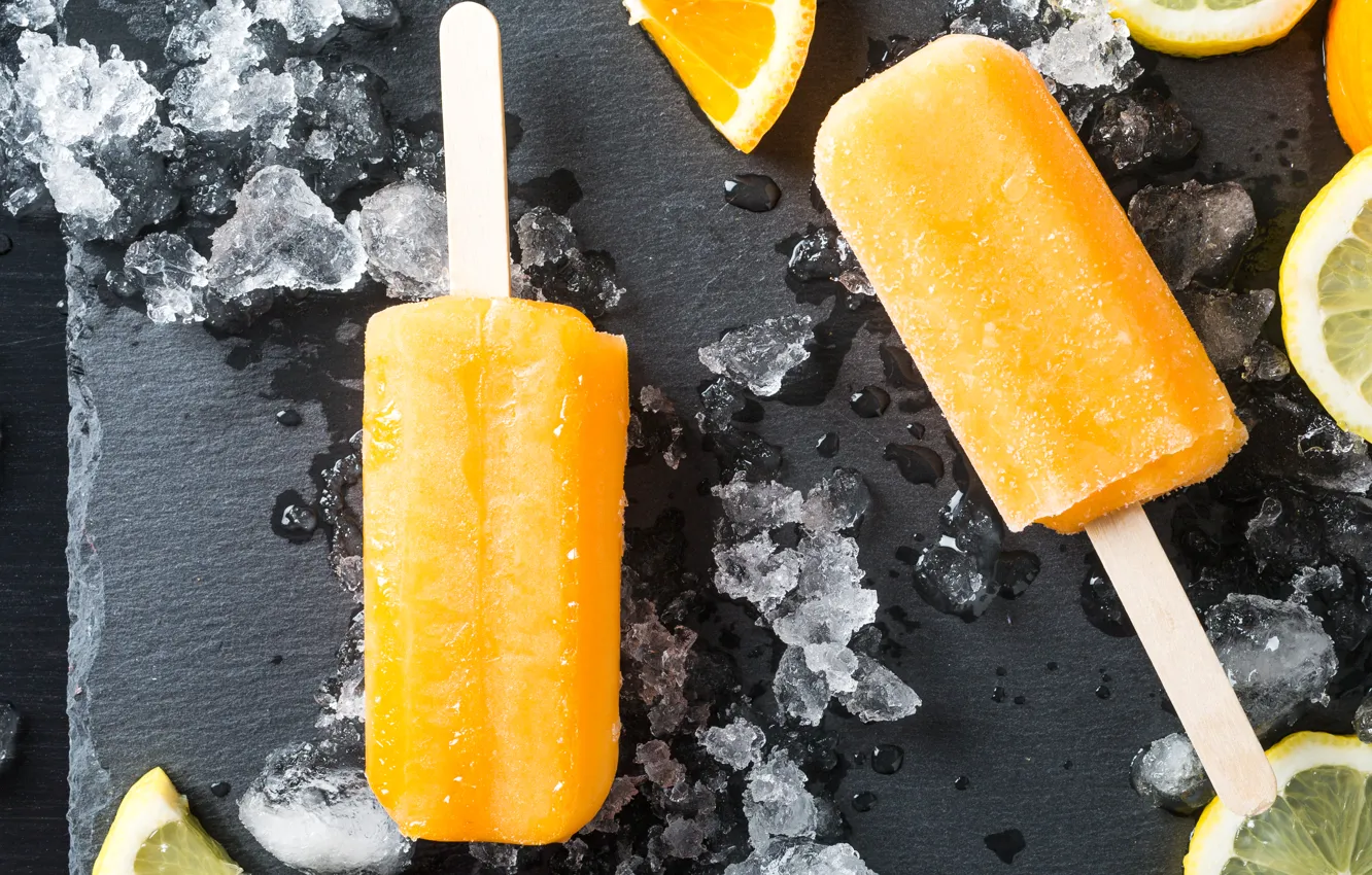 Фото обои лед, желтый, лимон, мороженое, ice, cream, sweets, lemons