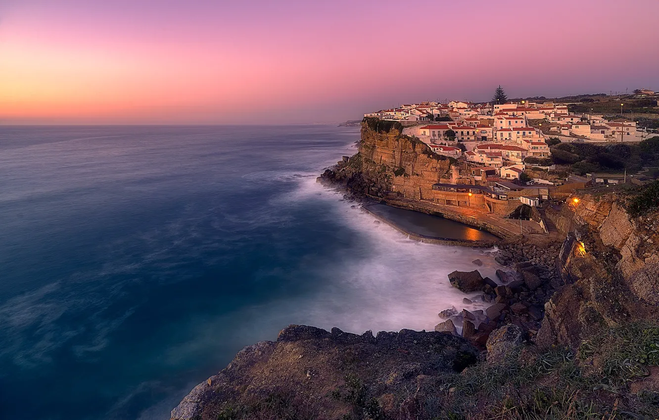 Фото обои побережье, Португалия, Azenhas do Mar