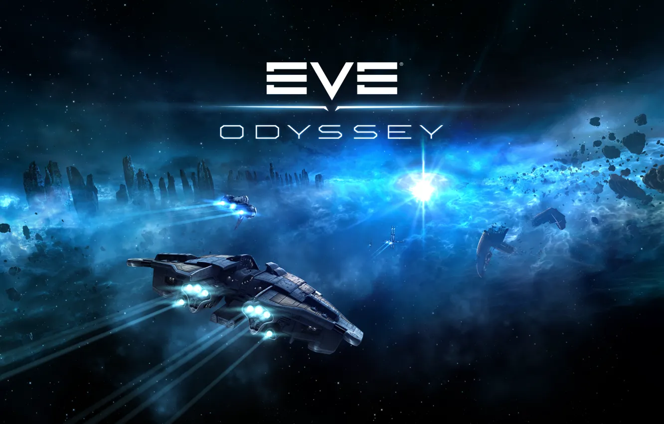 Фото обои космос, space, космический корабль, EVE online, Odyssey, CCP Games, New Eden