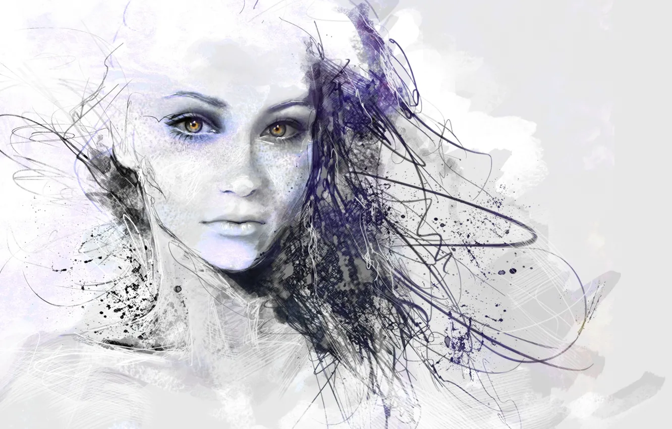 Фото обои Рисунок, girl, Art