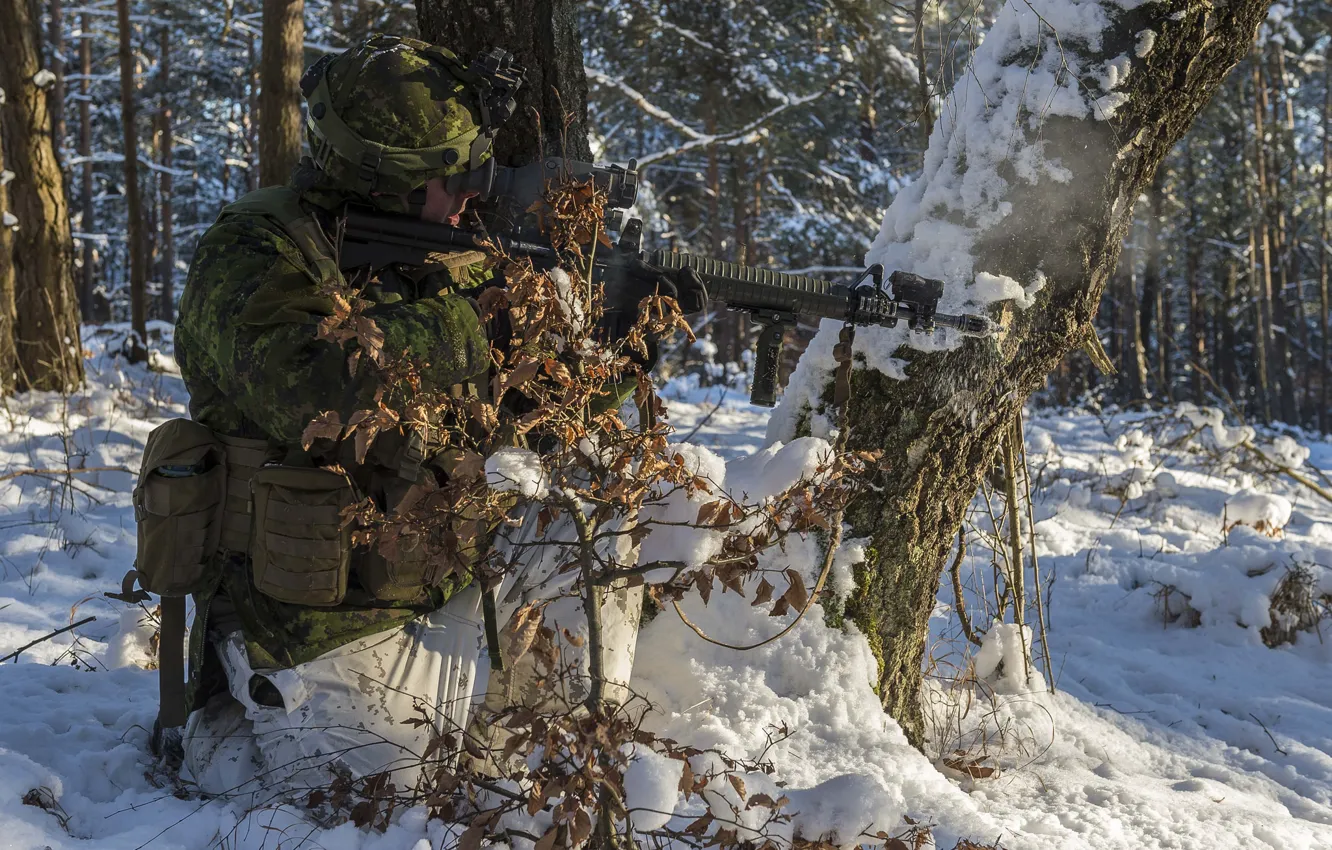 Фото обои оружие, солдат, Canadian Army