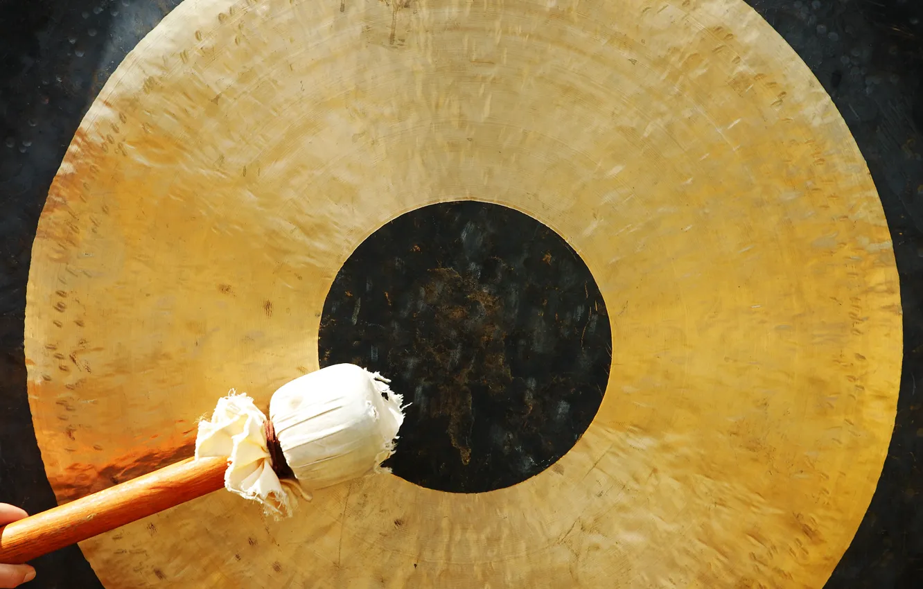 Фото обои metal, object to hit, Chinese Gong