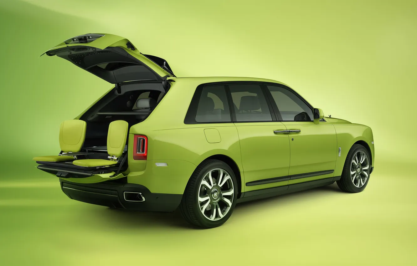 Фото обои Rolls-Royce, Cullinan, Rolls-Royce Cullinan, Lime Green, Re-Belle, Re-Belle: Lime Green