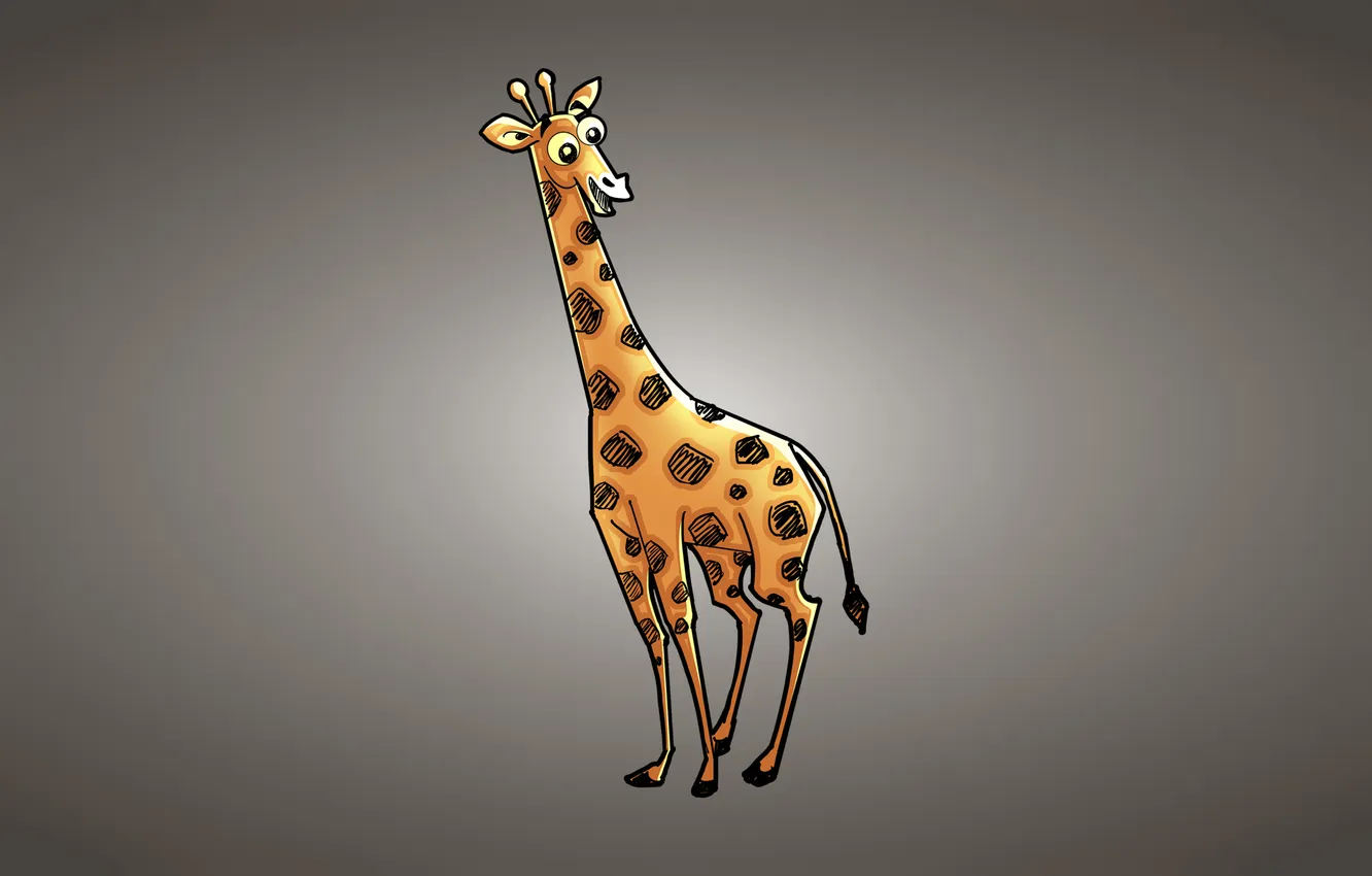 Фото обои жираф, светлый фон, giraffe, улыбчивый