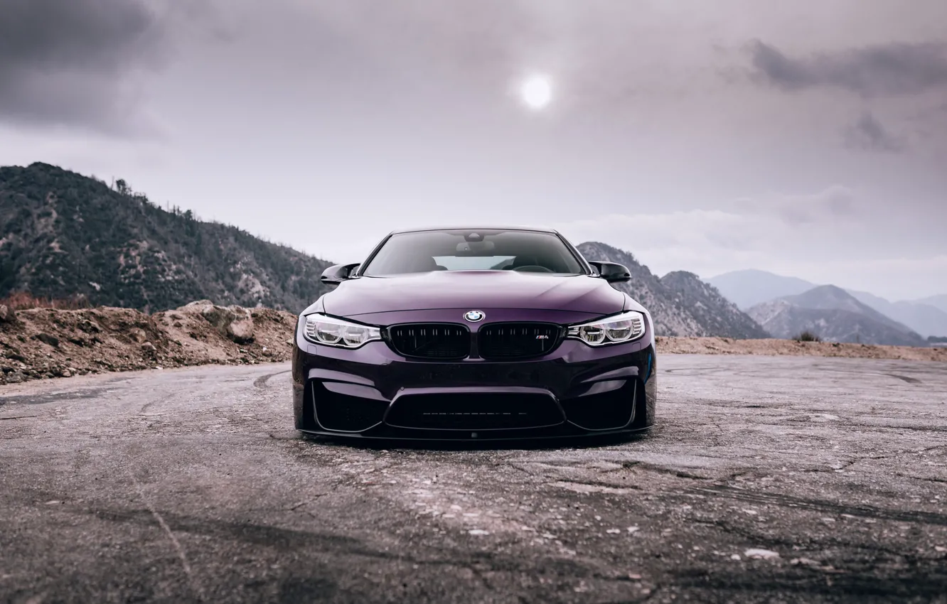 Фото обои BMW, Purple, Front, Face, F82, Sight