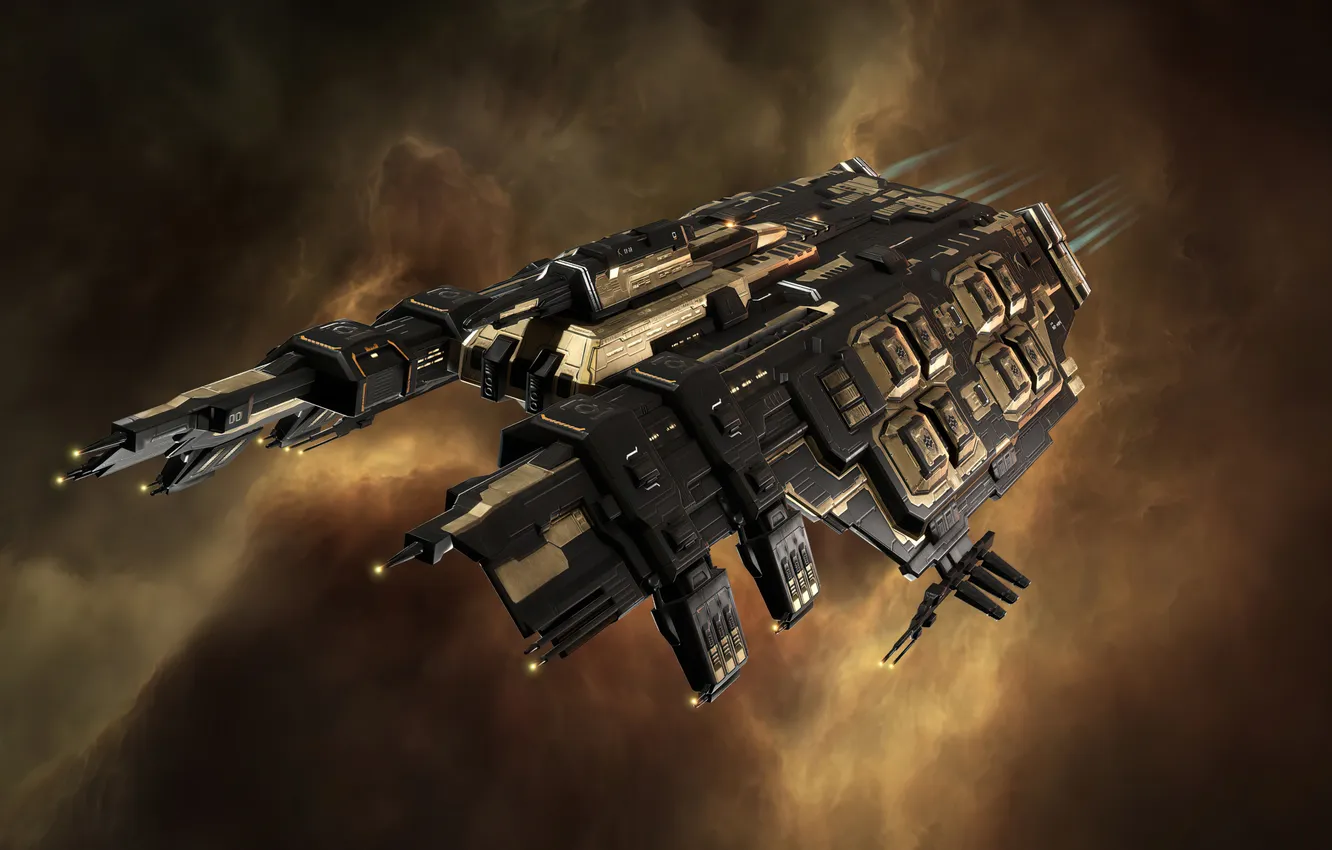 Фото обои space, game, spaceship, eve online, ship, Drake
