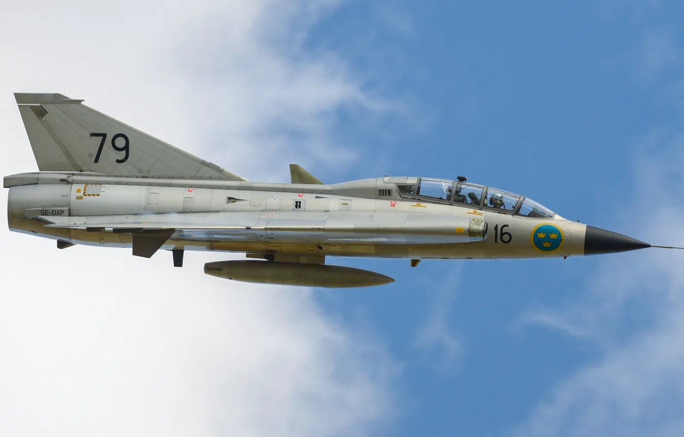 Фото обои шведский, Saab 35 Draken, сверхзвуковой истребитель