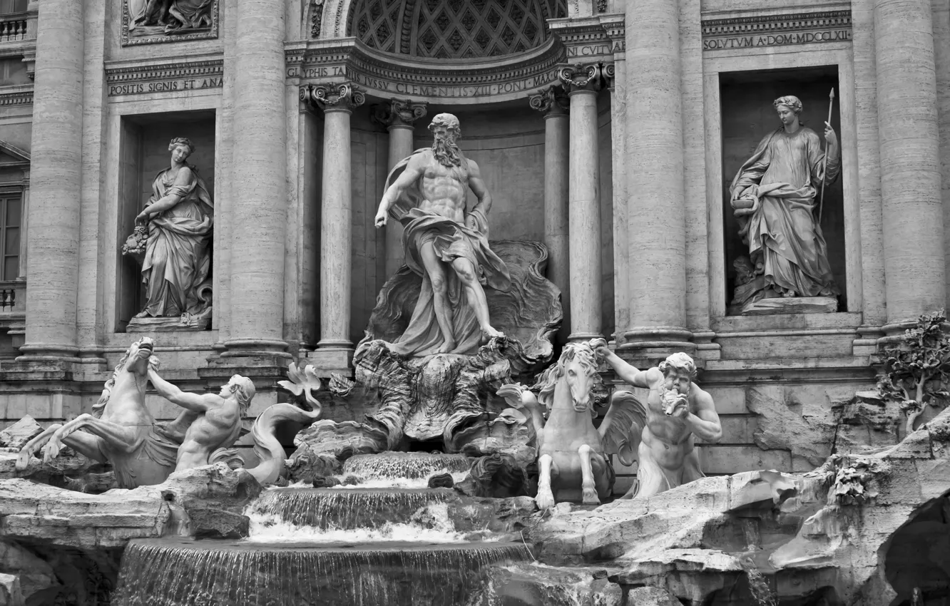 Фото обои Italy, Rome, historic, monument, Trevi Fountain