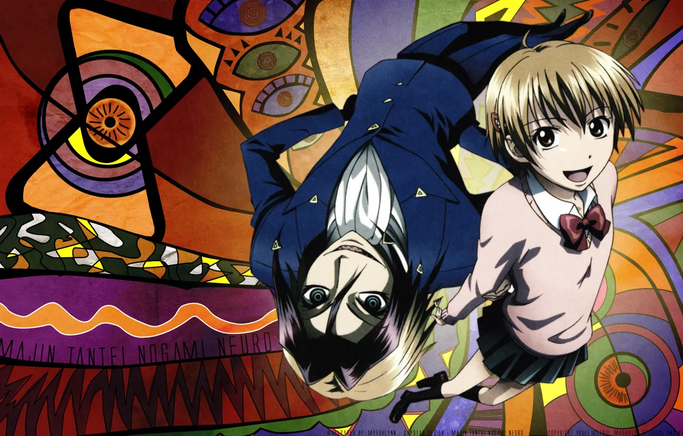Фото обои девушка, демон, арт, majin tantei nougami neuro, katsuragi yako, neuro nougami