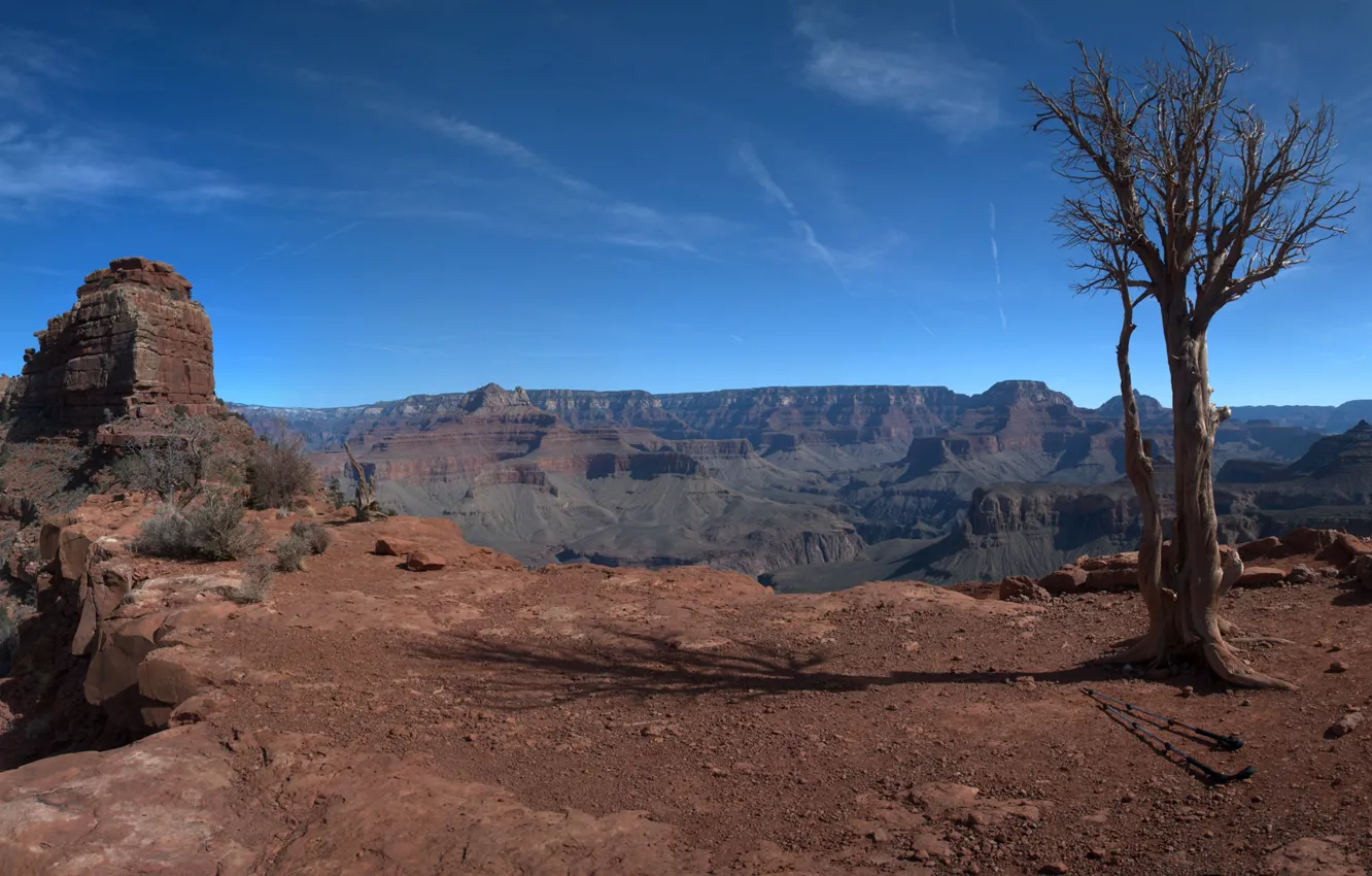Фото обои небо, природа, скалы, США, grand canyon