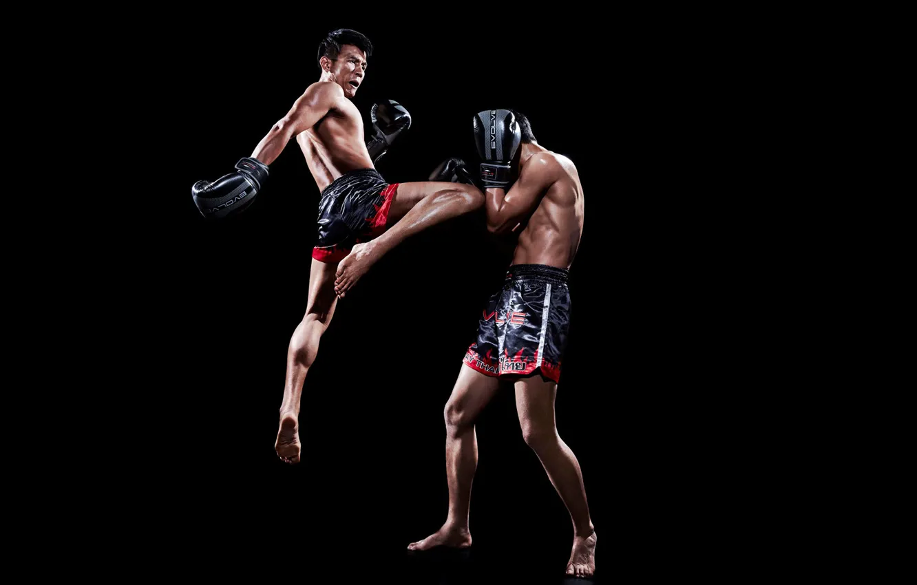 Фото обои fighter, muay thai, kneed