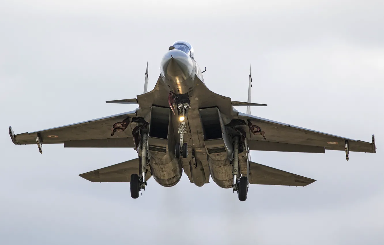 Фото обои истребитель, многоцелевой, Су-30, MKИ