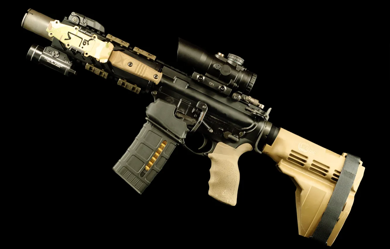 Фото обои wallpaper, gun, weapon, rifle, assault rifle, AR-15, AR 15, AR15