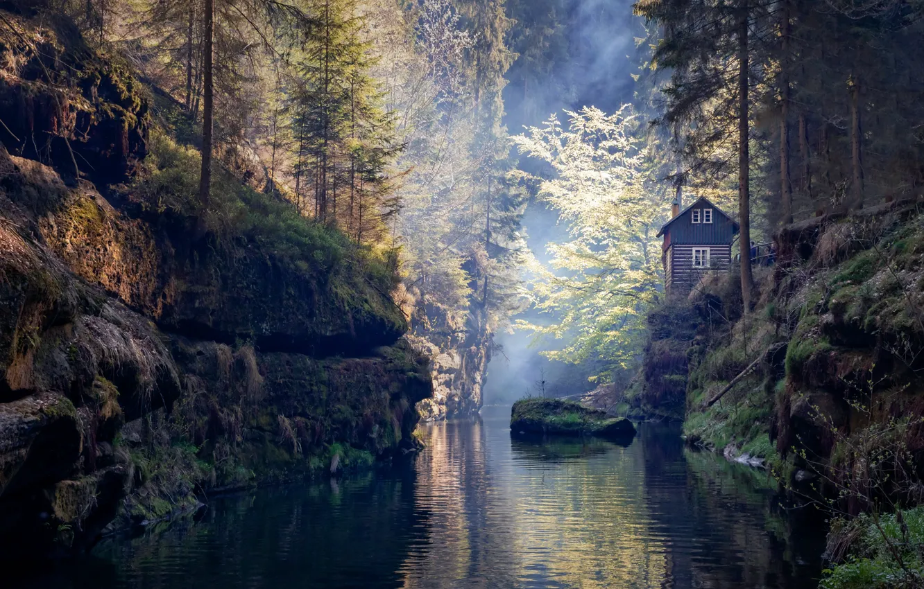 Фото обои Bohemian Rhapsody, Česká republika, Czechia, Ústecký kraj, Janov, Bohemian Switzerland