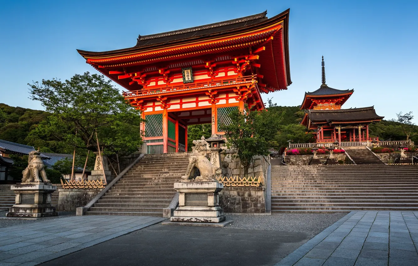Фото обои Япония, храм, Киото