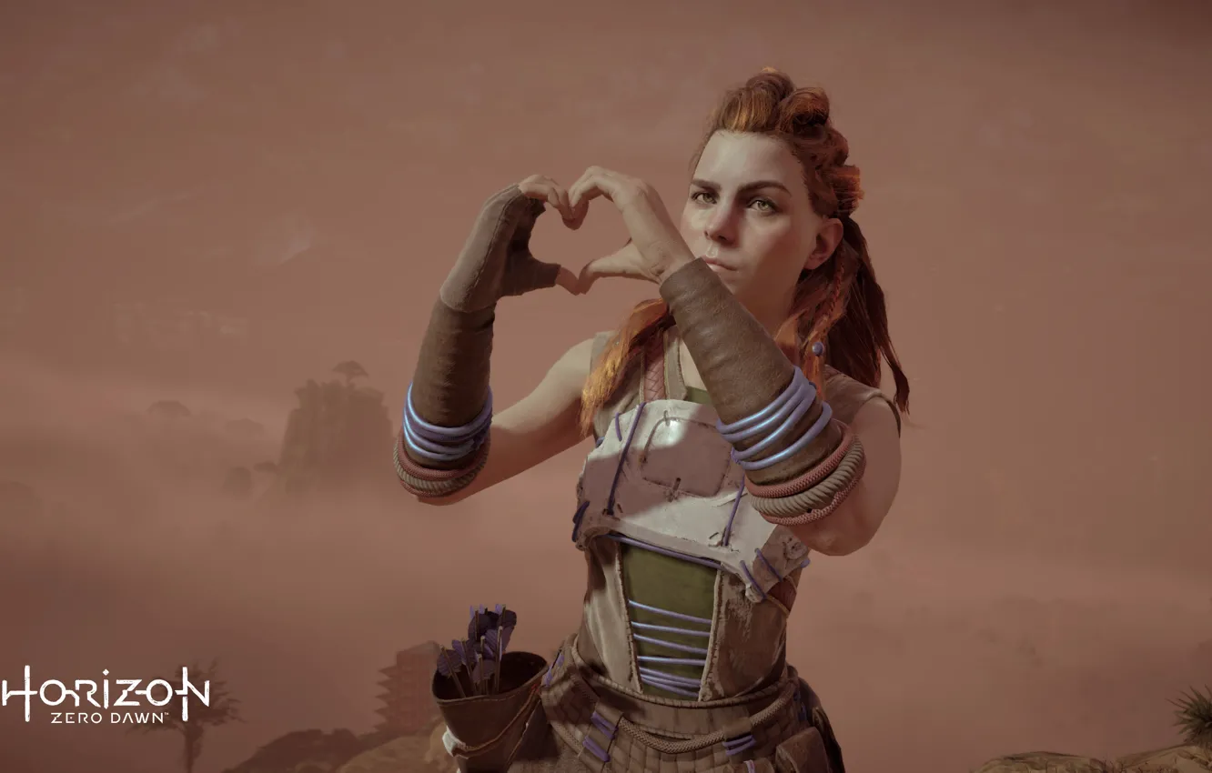 Фото обои ps4, horizon zero dawn, aloy