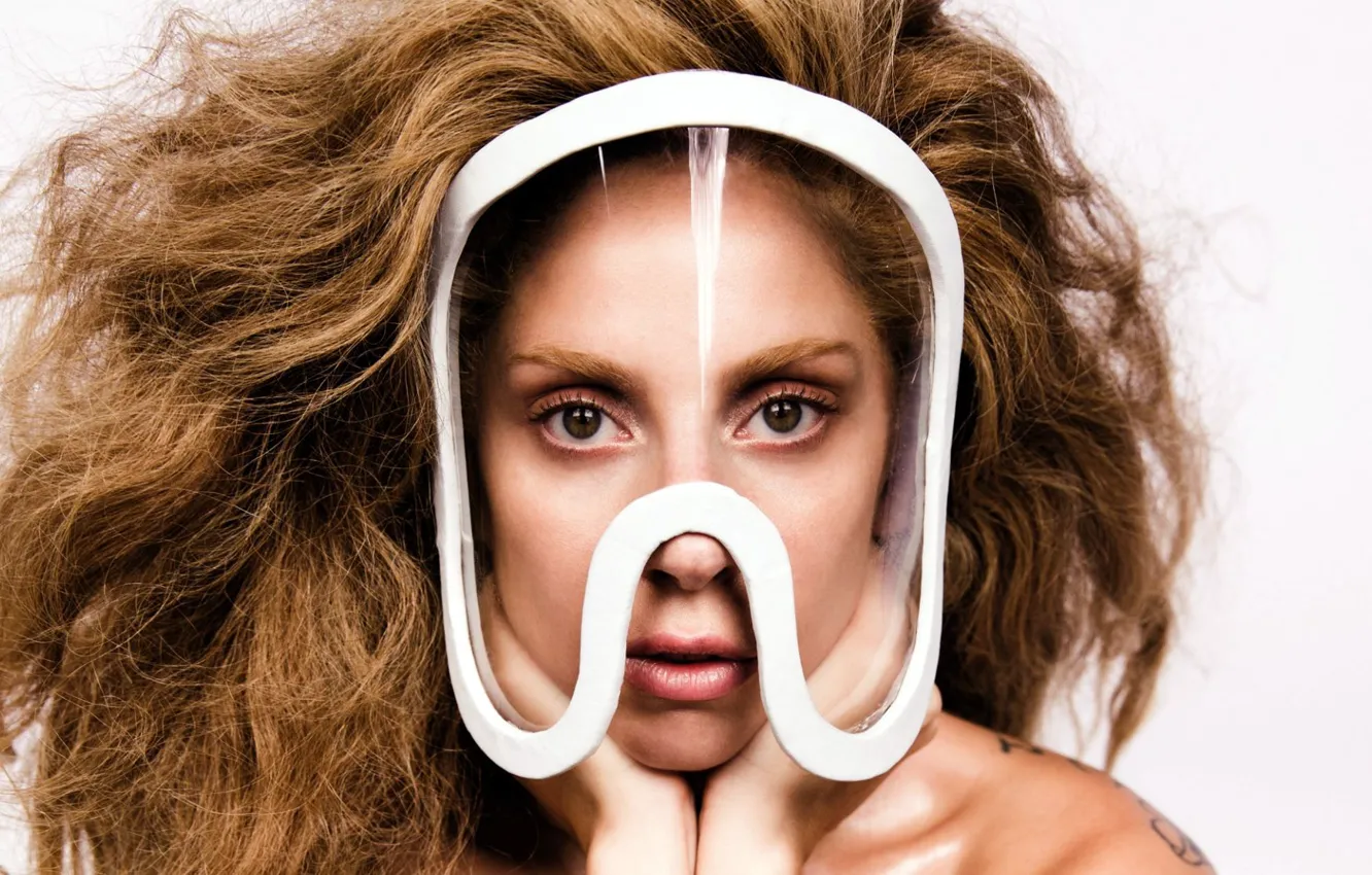 Фото обои волосы, певица, Lady Gaga, ARTPOP, промо-фото, мака