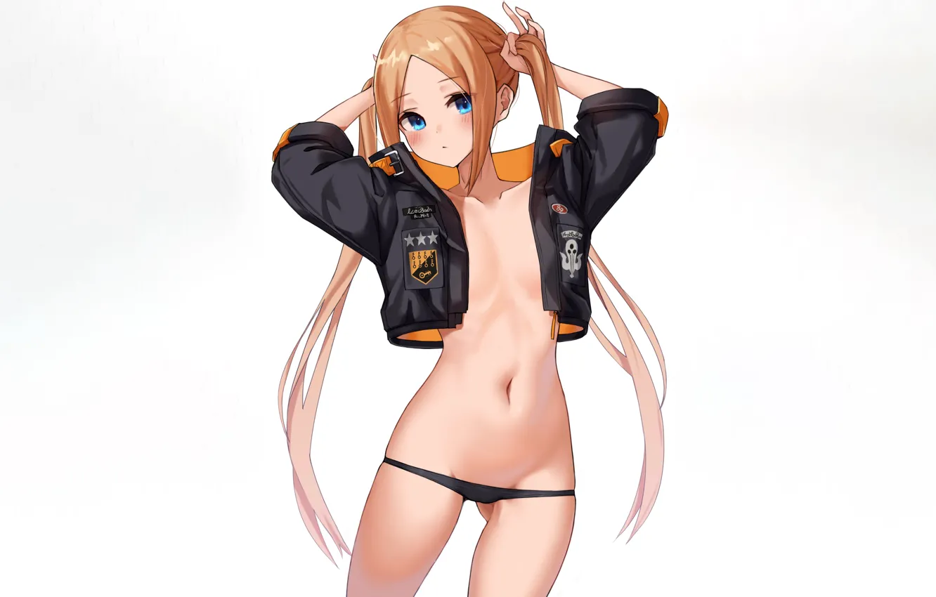 Фото обои girl, sexy, lingerie, pantsu, panties, long hair, legs, anime