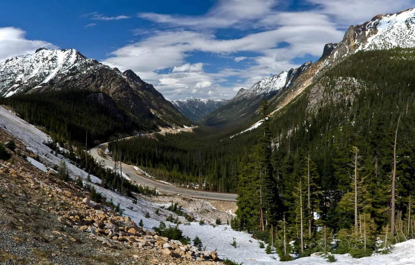 Фото обои пейзаж, горы, природа, парк, США, North Cascades