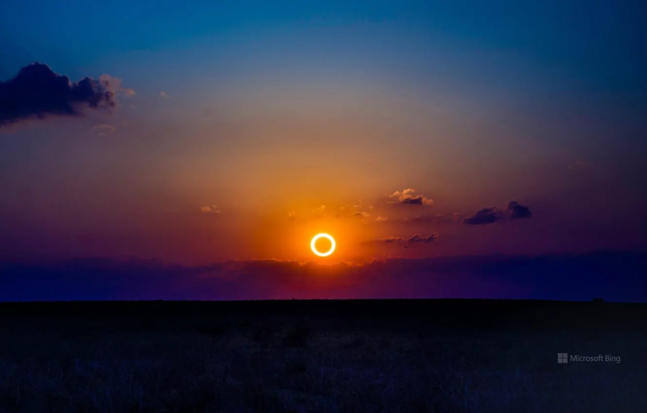 Фото обои space, moon, sunset, eclipse, clouds, sun, aesthetic, solar