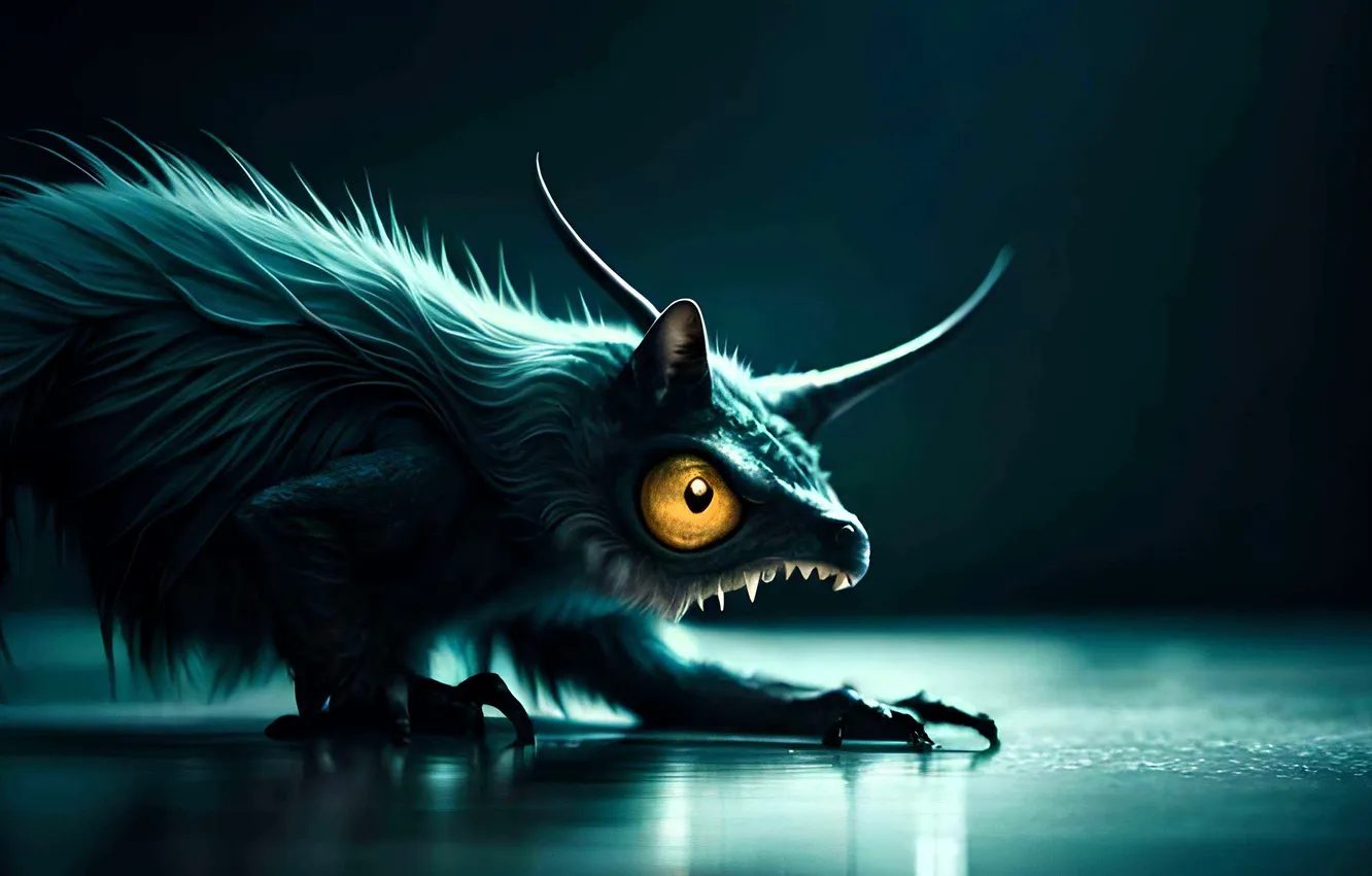 Фото обои зубы, существо, когти, монстрик, зверь