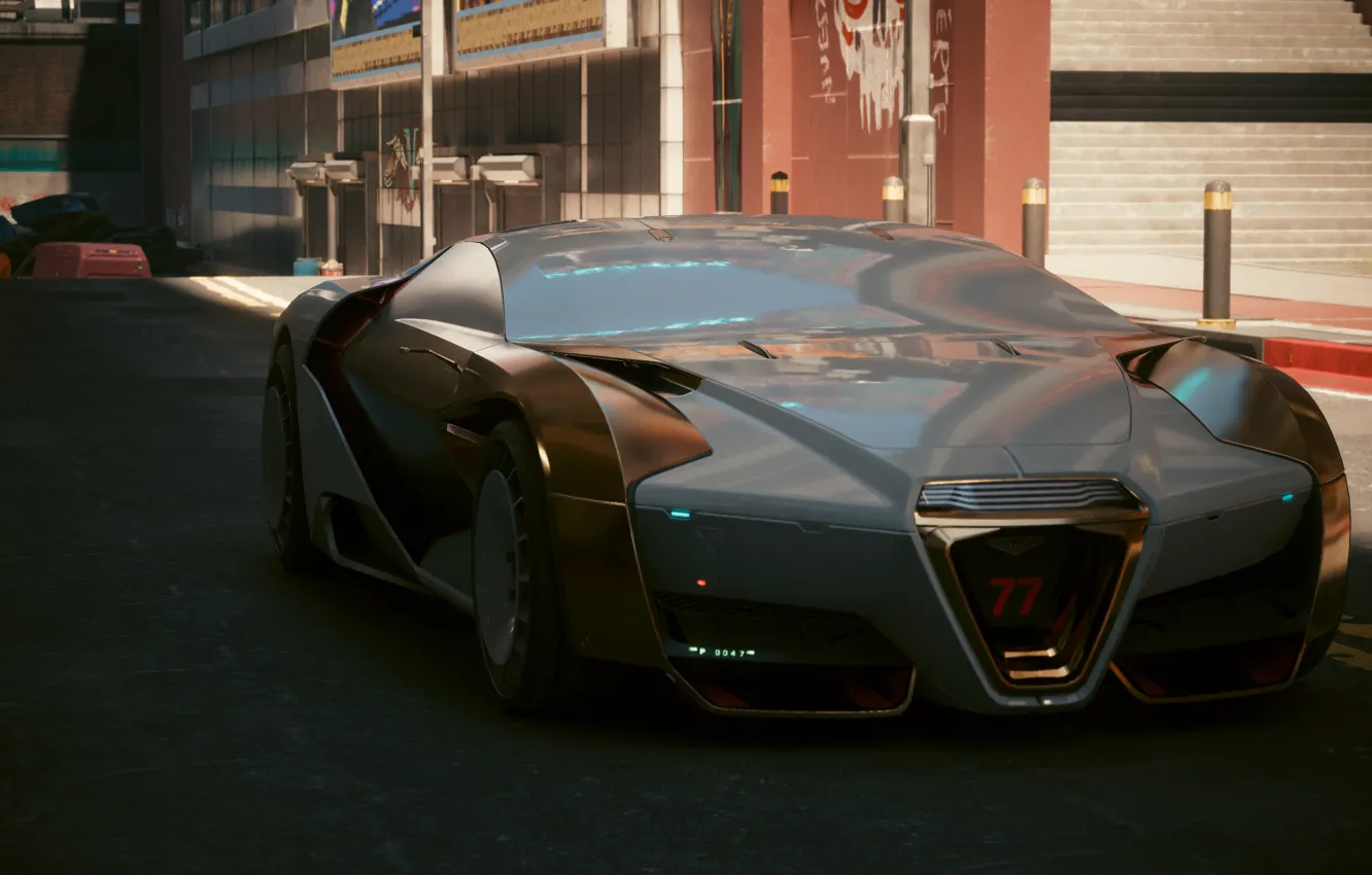 Фото обои Car, Cyberpunk 2077, Night City, Rayfield Caliburn