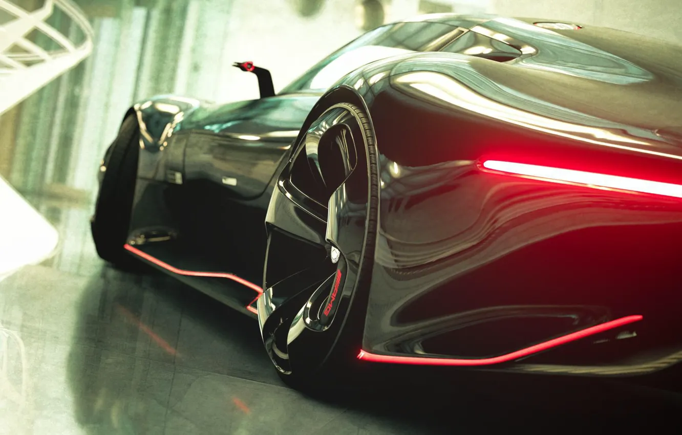 Фото обои Concept, Mercedes, Vision, Cars, Black