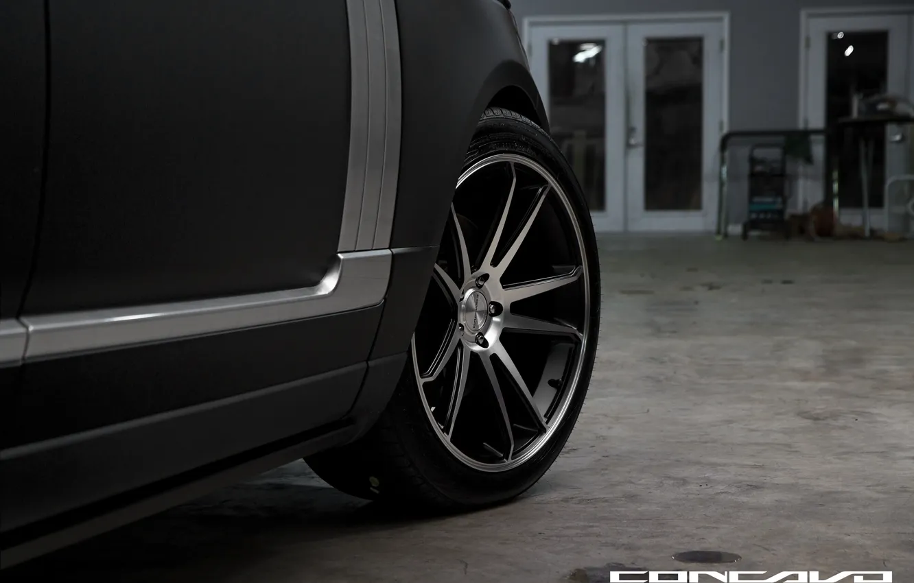 Фото обои стиль, колесо, матовый, Range Rover, black, Vogue, concavo