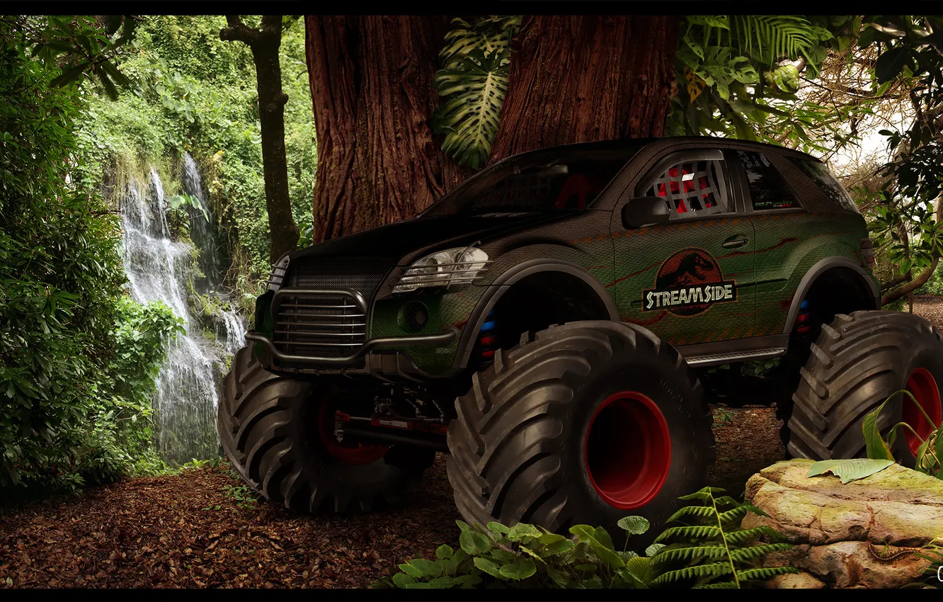 Фото обои t rex, Streamside W164, монстро