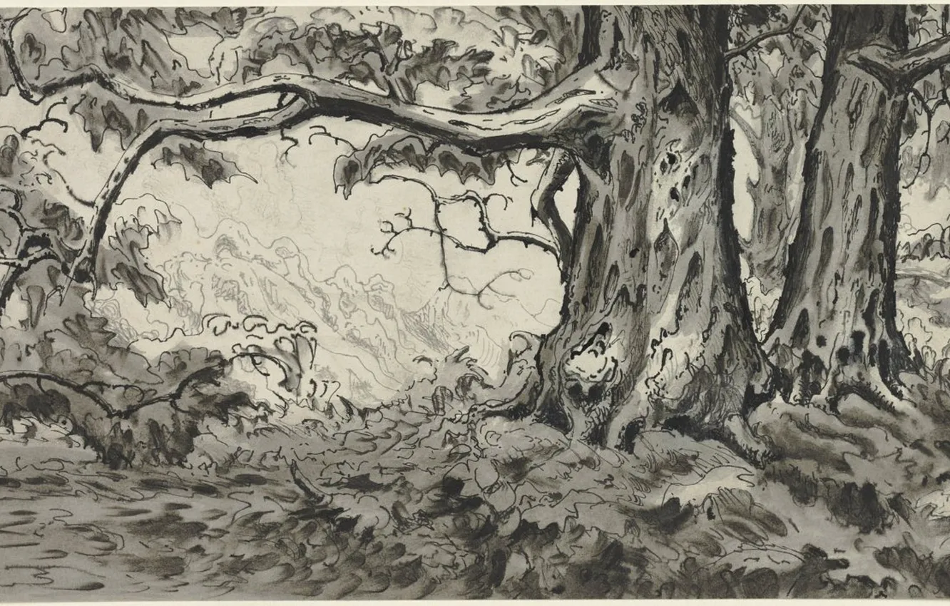 Фото обои 1920, Charles Ephraim Burchfield, Chestnut Trees