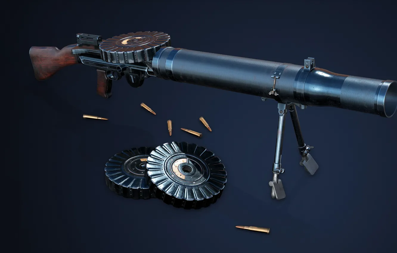 Фото обои Ручной пулемёт, Lewis gun, Isaac Newton Lewis