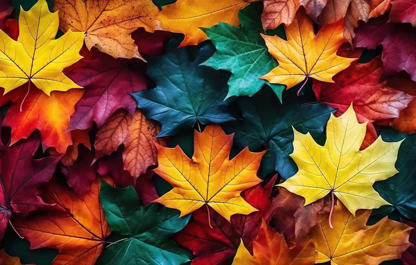 Фото обои осень, листья, фон, colorful, background, autumn, leaves, maple