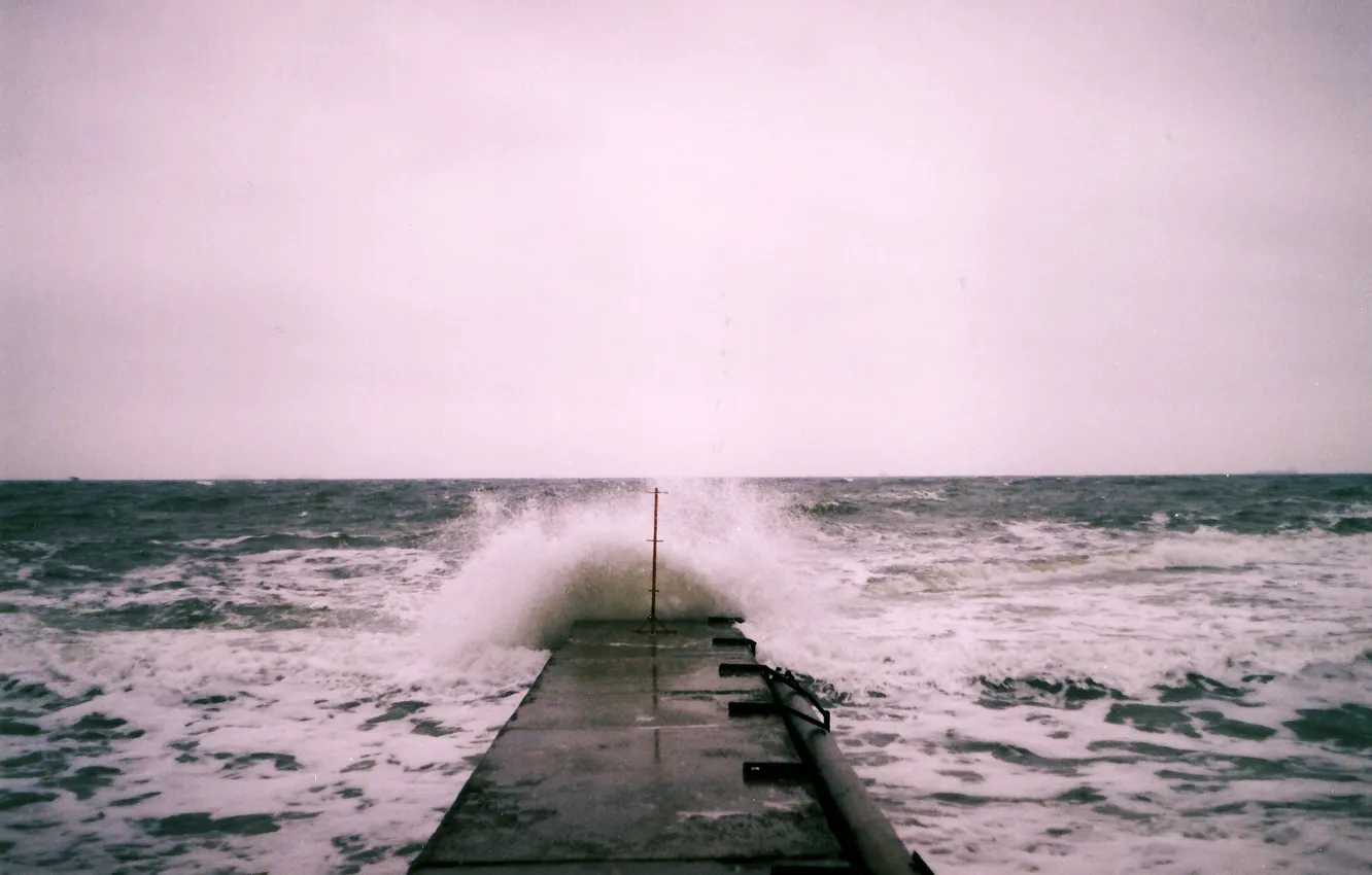Фото обои waves, storm, sea, troubled sea