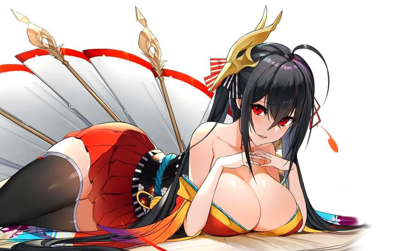 Фото обои girl, hot, sexy, boobs, anime, pretty, breasts, big boobs